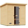 Sauna Extérieur WEKA KAAPI | 3-4 personnes | 200 × 200 cm | Bois brut 40 mm