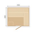 Sauna Extérieur WEKA KAAPI | 4-5 personnes | 235 × 200 cm | Bois brut 40 mm