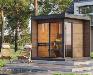 Sauna Extérieur WEKA VIIRA 2 | 3-4 personnes | 229 × 229 cm | Bois Thermo-traité 40 mm