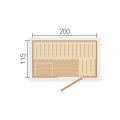 Sauna Extérieur WEKA KAAPI | 1-2 personnes | 200 × 115 cm | Peint gris vert 40 mm