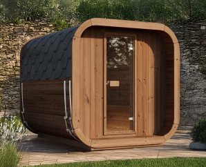 Sauna Extérieur WEKA LAADI 3 | 3-4 personnes | Ø 205 × 250 cm | Bois Thermo-traité 42 mm