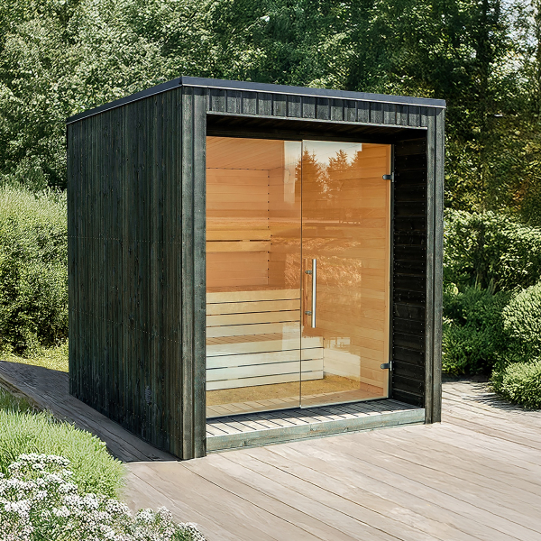 Sauna Extérieur Cube WEKA LUUA | 4-6 personnes | 210 × 254 cm | Isolation 175 mm | Pré-assemblé