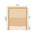 Sauna Extérieur Cube WEKA LUUA | 4-6 personnes | 210 × 254 cm | Isolation 175 mm | Pré-assemblé