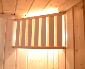 Ensemble d'éclairage pour sauna weka – abat-jour bois & douille céramique