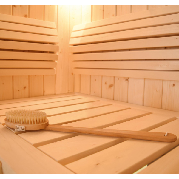 Brosse de massage dos et corps Weka – Ensemble 2 pièces avec manche