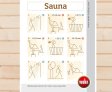 Règles de baignade du sauna WEKA – panneau illustré résistant à la vapeur