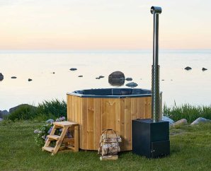 Bain nordique octogonal en fibre de verre "Octa" | 6 personnes | 180 × 180 cm