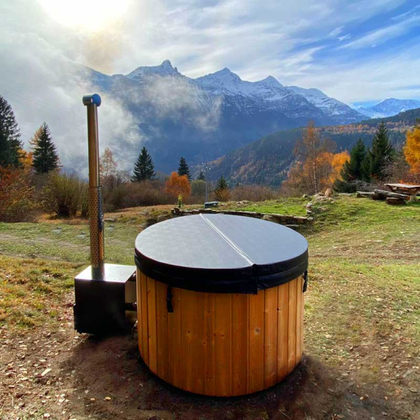 Bain nordique rond en fibre de verre | 4 personnes | Ø 180 cm