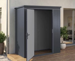 Abri Jardin Métal Gary 187 x 87 cm Anthracite | Acier 0,7mm