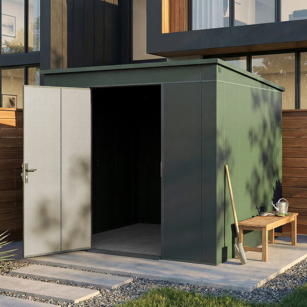 Abri Jardin Métal Gary 237 x 237 cm Vert | Acier 0,7mm