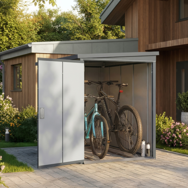 Abri Vélo Métal GARY 120 x 202 cm Anthracite | Acier 0,7mm