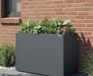 Jardinère surélevé Métal GARY Anthracite |  150x50 cm