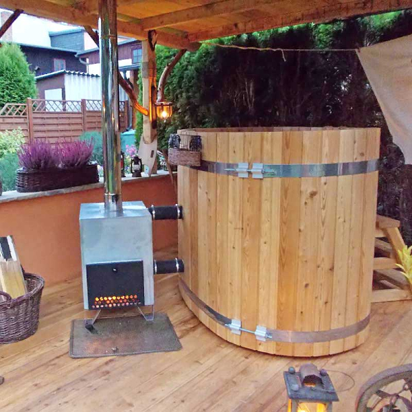 Bain Nordique Ovale Bois  | 1,6 x 1,05 m | 2 personnes