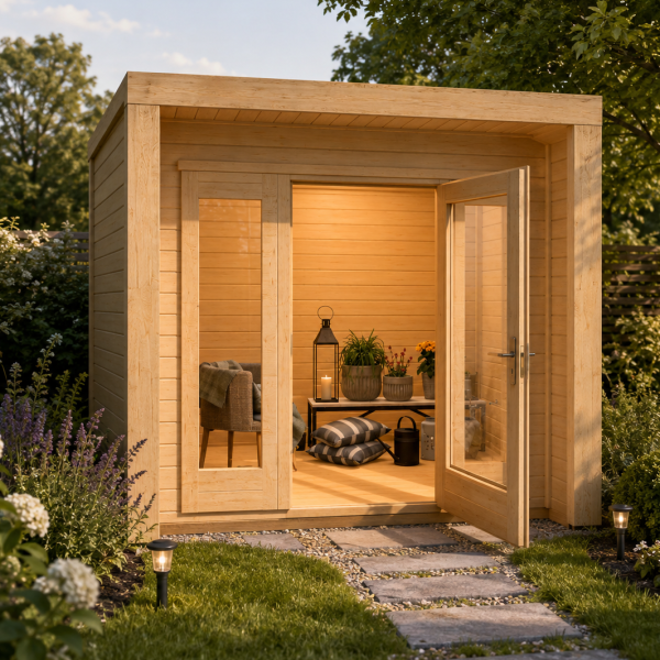 Abri de jardin en bois 263 | 4,3 à 7,1 m² | 3 coloris | 28 mm d'épaisseur