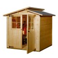 Abri de jardin en bois 323 | 4,7 m² | Aspect lasuré | 19 mm d'épaisseur