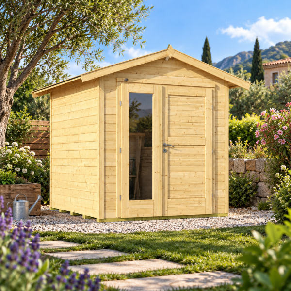 Abri de jardin WEKA Blackmount 224A | toit à deux pentes | 21 mm | bois brut