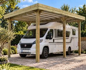 Carport en bois pour camping-car modulable | 406 x 506 cm + extension possible | Bois autoclave
