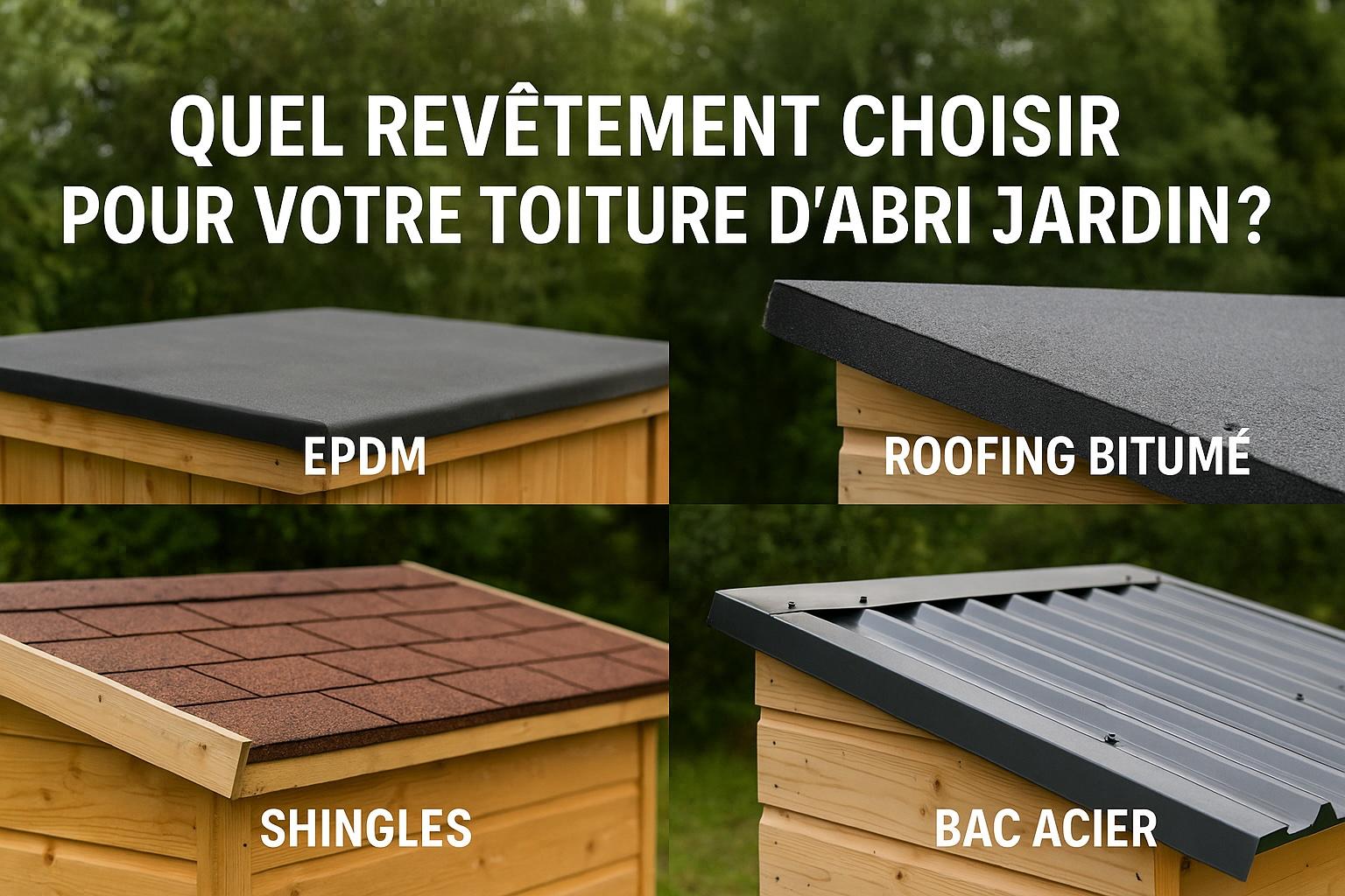Quel revêtement choisir pour votre toiture d'abri de jardin ?